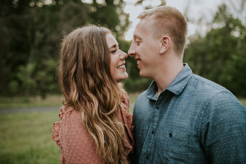 Engagement photos of southern Indiana couple at Mount St. Francis